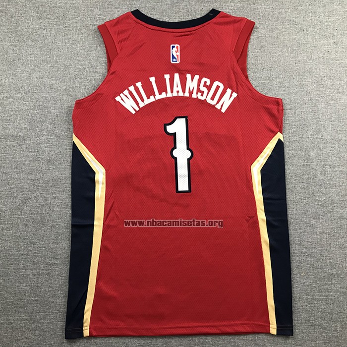 Camiseta New Orleans Pelicans Zion Williamson NO 1 Statement 2019-20 Rojo